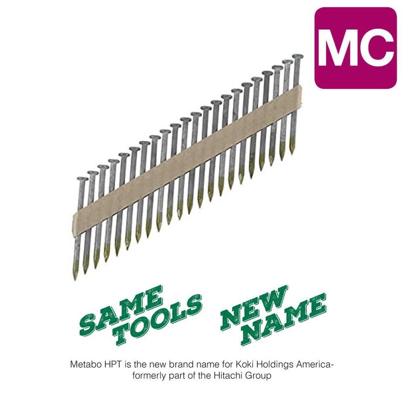 Metabo HPT Framing Nails | 1-1/2 in. x .148 in | Metal Connector, Paper Tape | 36 Degree, Strap-Tite | Smooth Shank | Heat Treated, Hot-Dipped Galvanized | 3,000 Count | 17134HPT - Image 4